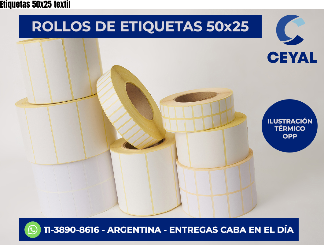 Etiquetas 50×25 textil