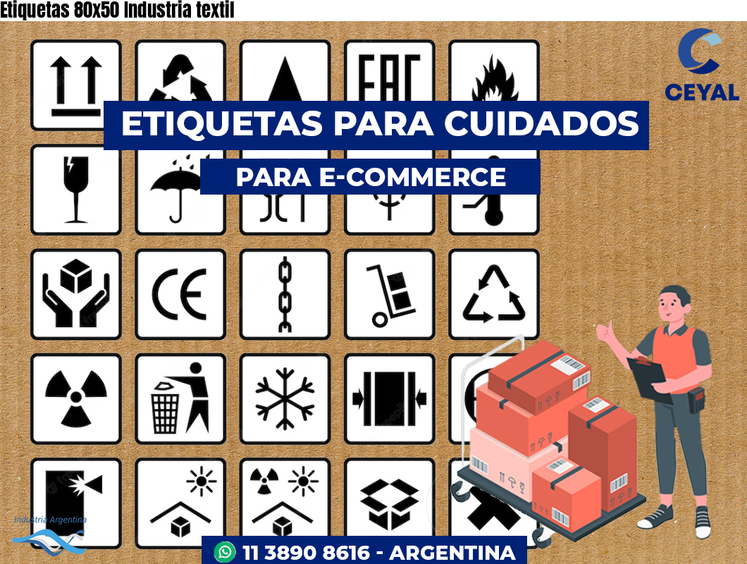 Etiquetas 80x50 Industria textil