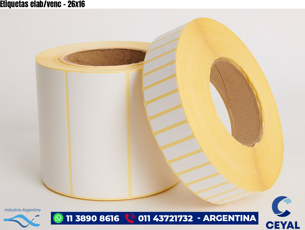 Etiquetas elab/venc - 26x16