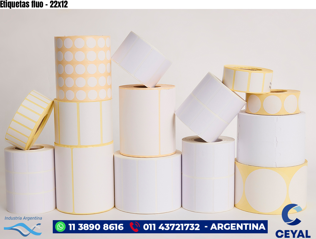 Etiquetas fluo - 22x12