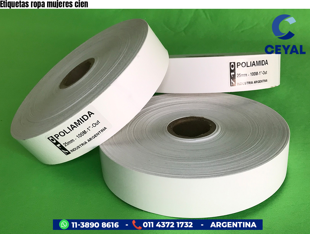 Etiquetas ropa mujeres cien