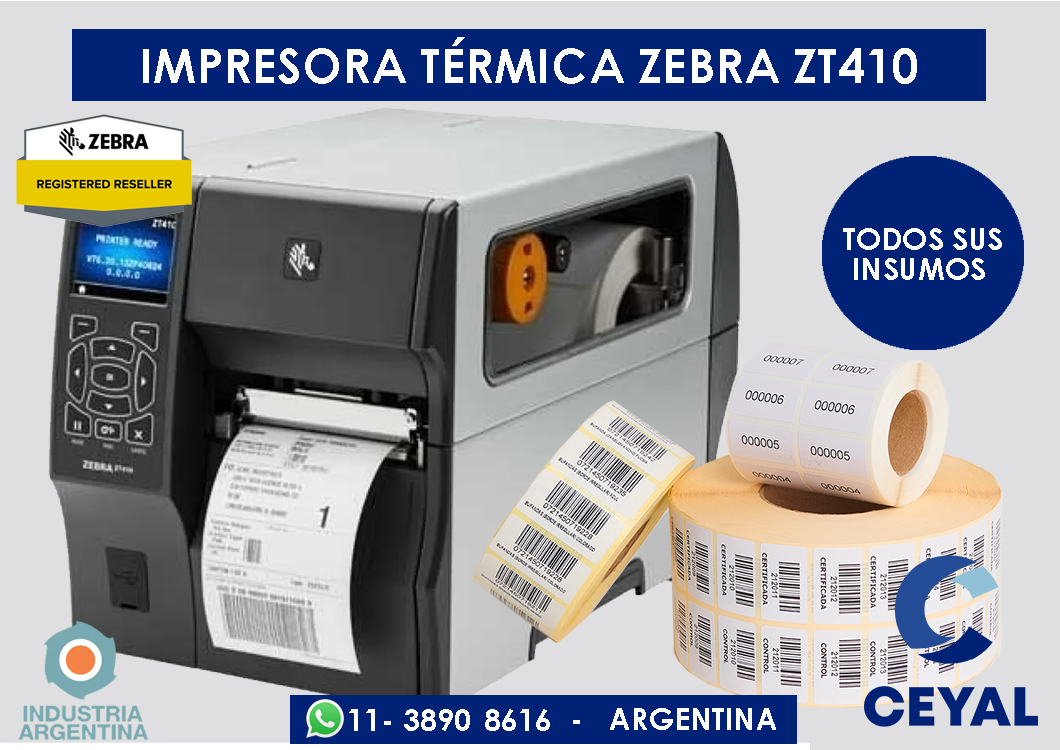 impresora etiquetas termicas zebra zt410