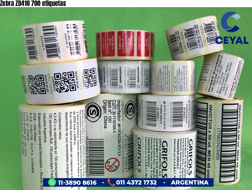 Zebra ZD410 700 etiquetas