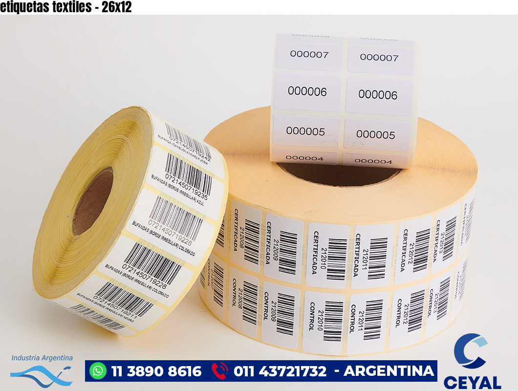 etiquetas textiles - 26x12