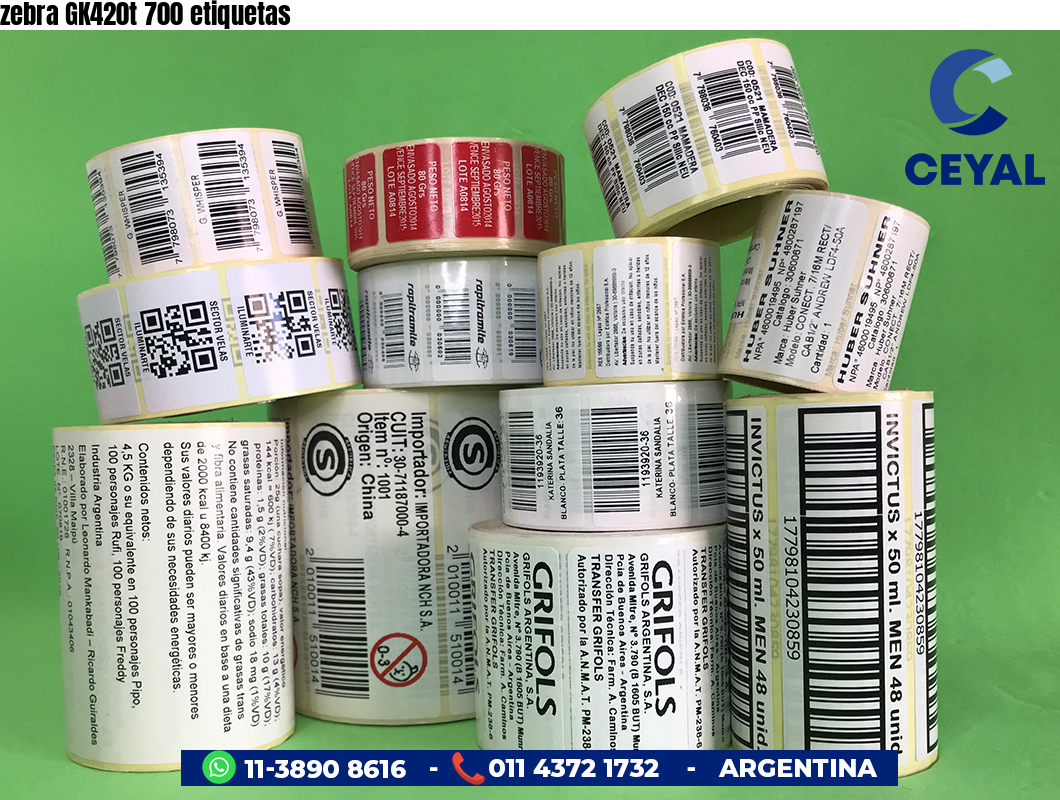 zebra GK420t 700 etiquetas