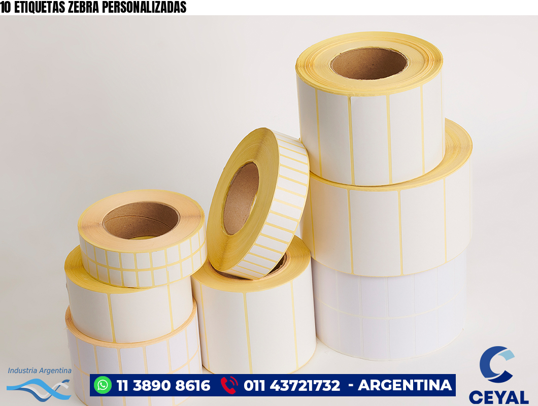 10 ETIQUETAS ZEBRA PERSONALIZADAS