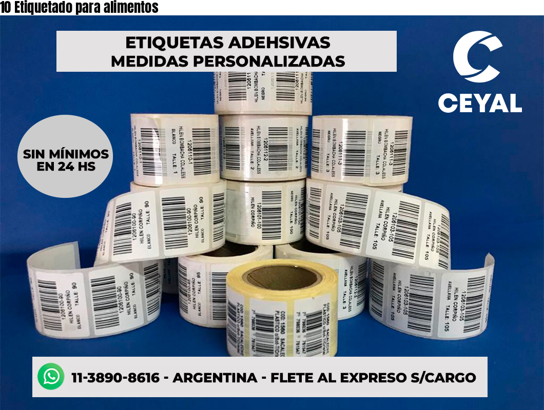 10 Etiquetado para alimentos