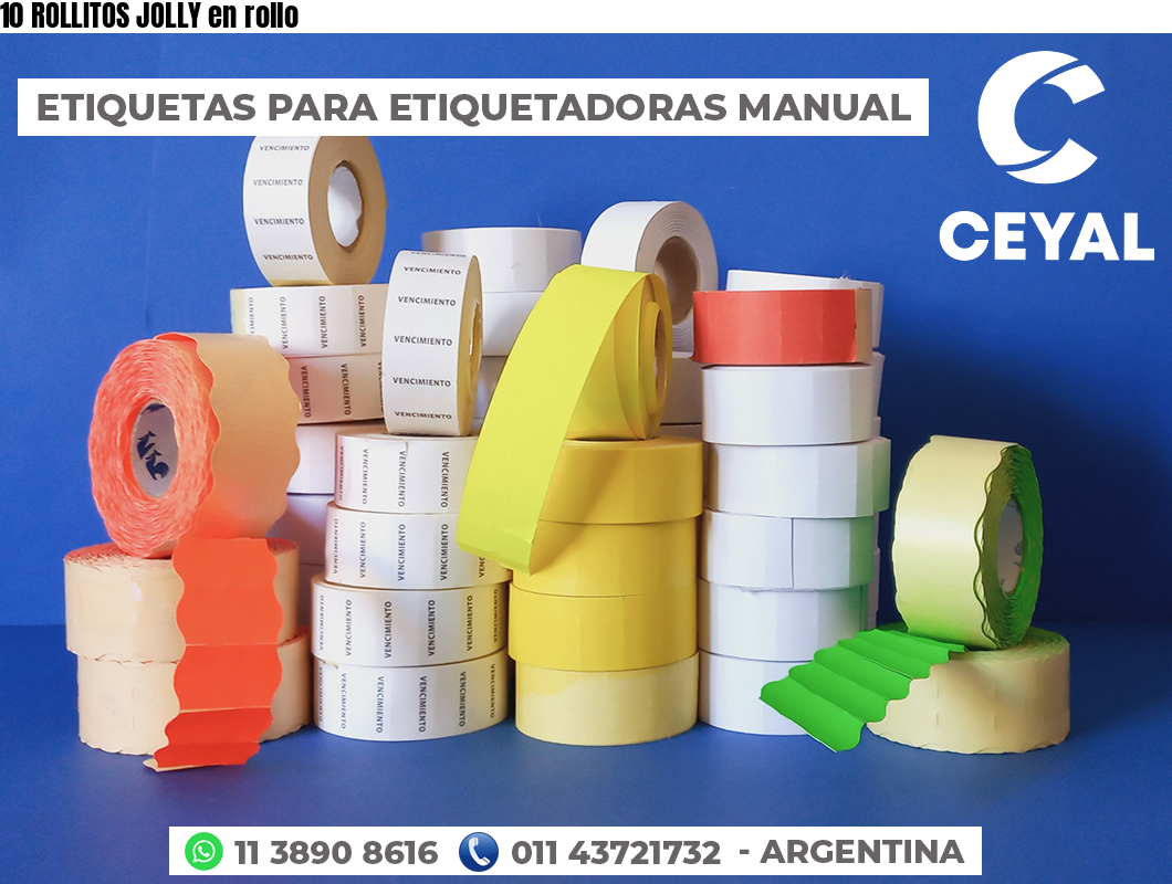 10 ROLLITOS JOLLY en rollo