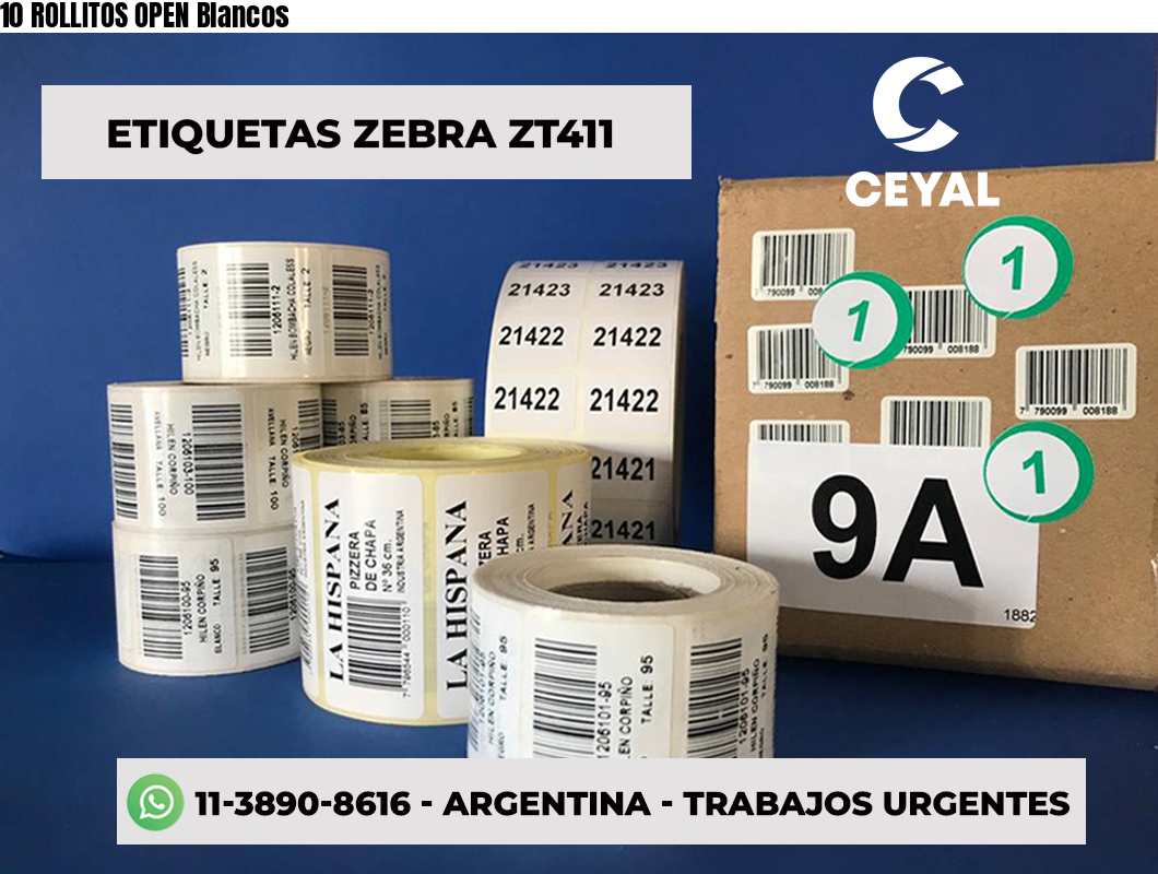 10 ROLLITOS OPEN Blancos