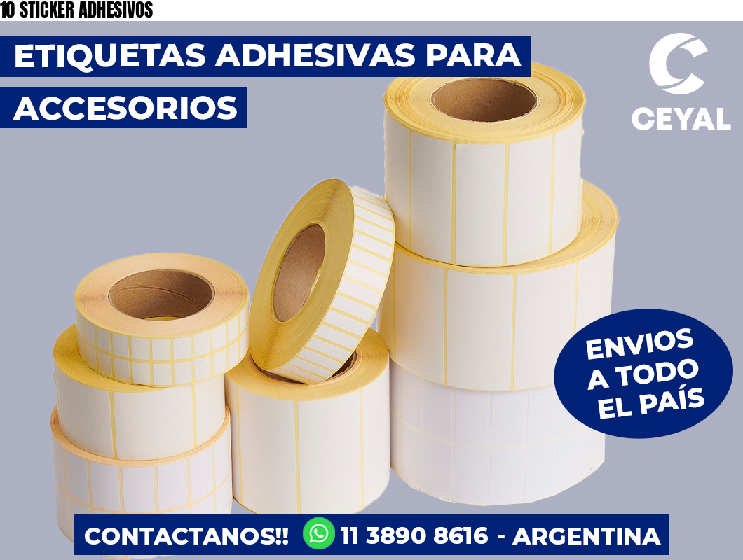10 STICKER ADHESIVOS