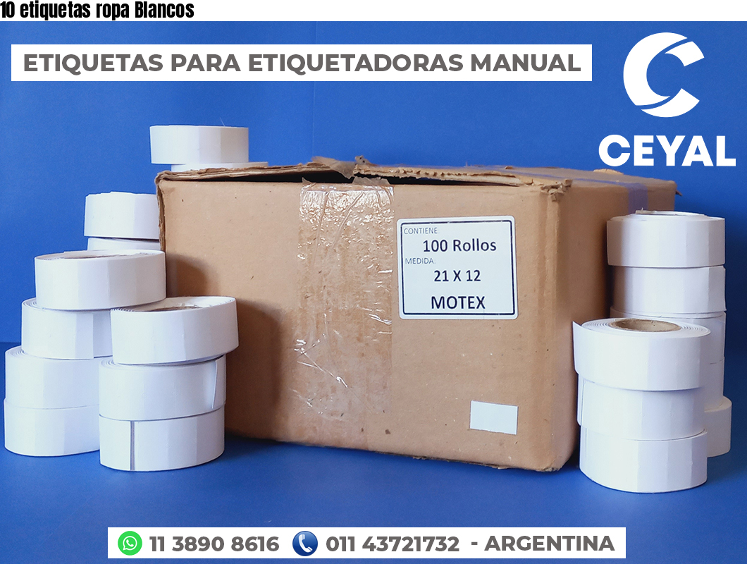 10 etiquetas ropa Blancos