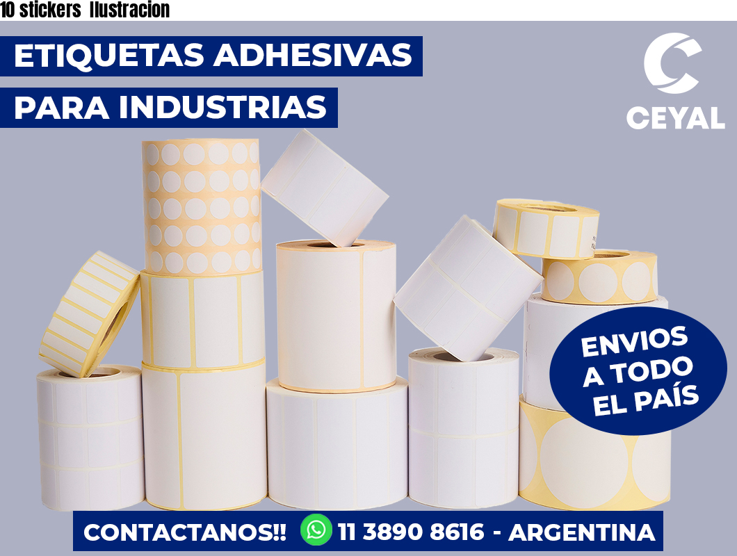 10 stickers Ilustracion