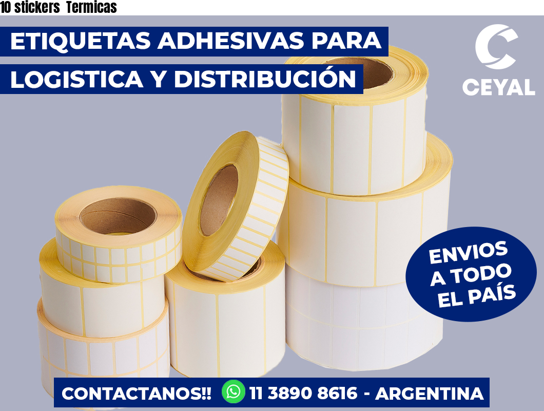 10 stickers Termicas