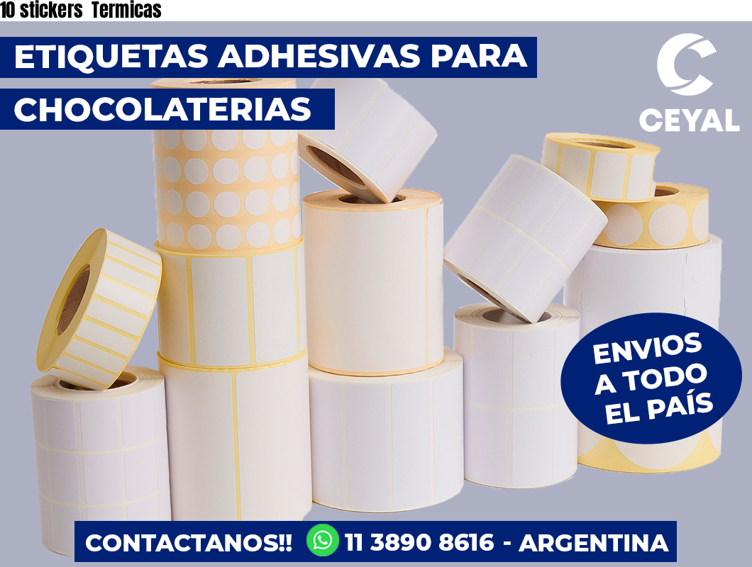 10 stickers Termicas