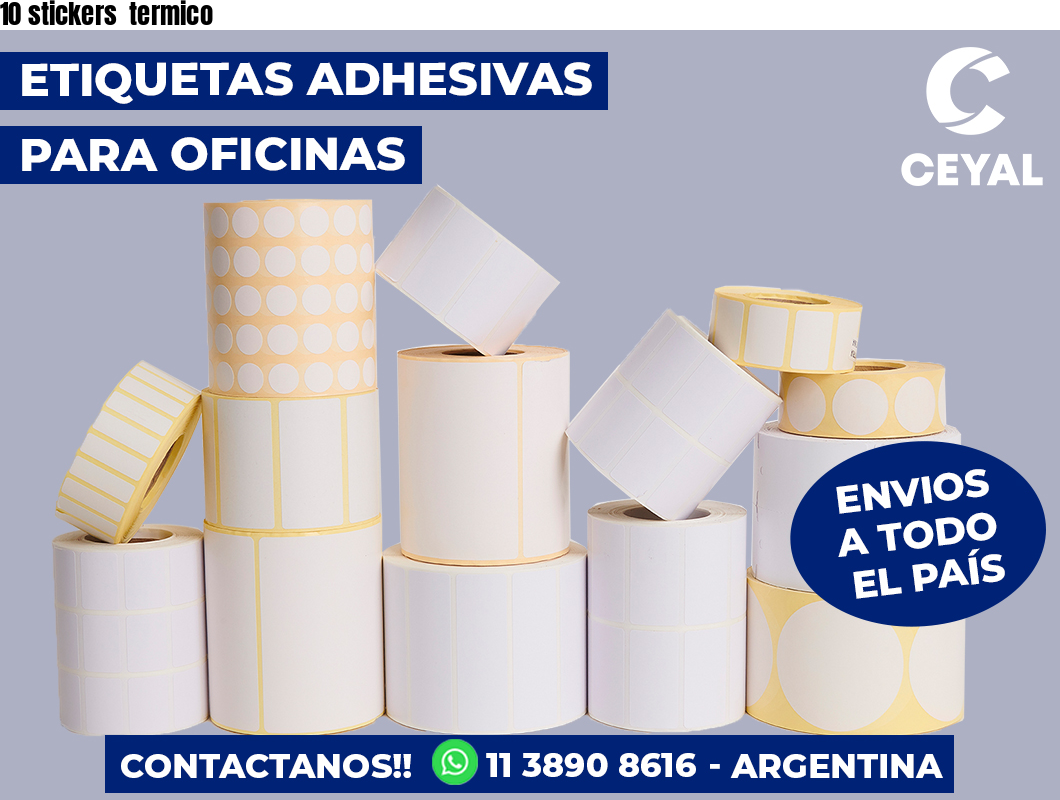10 stickers  termico