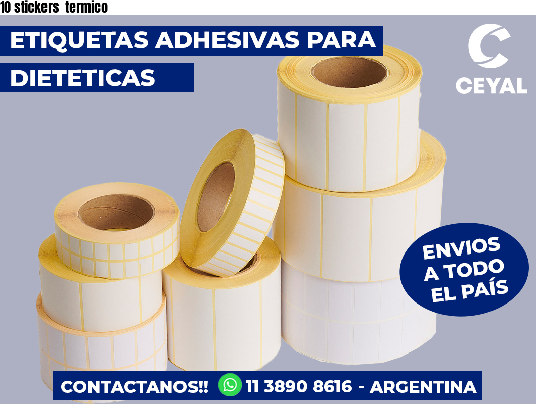 10 stickers termico