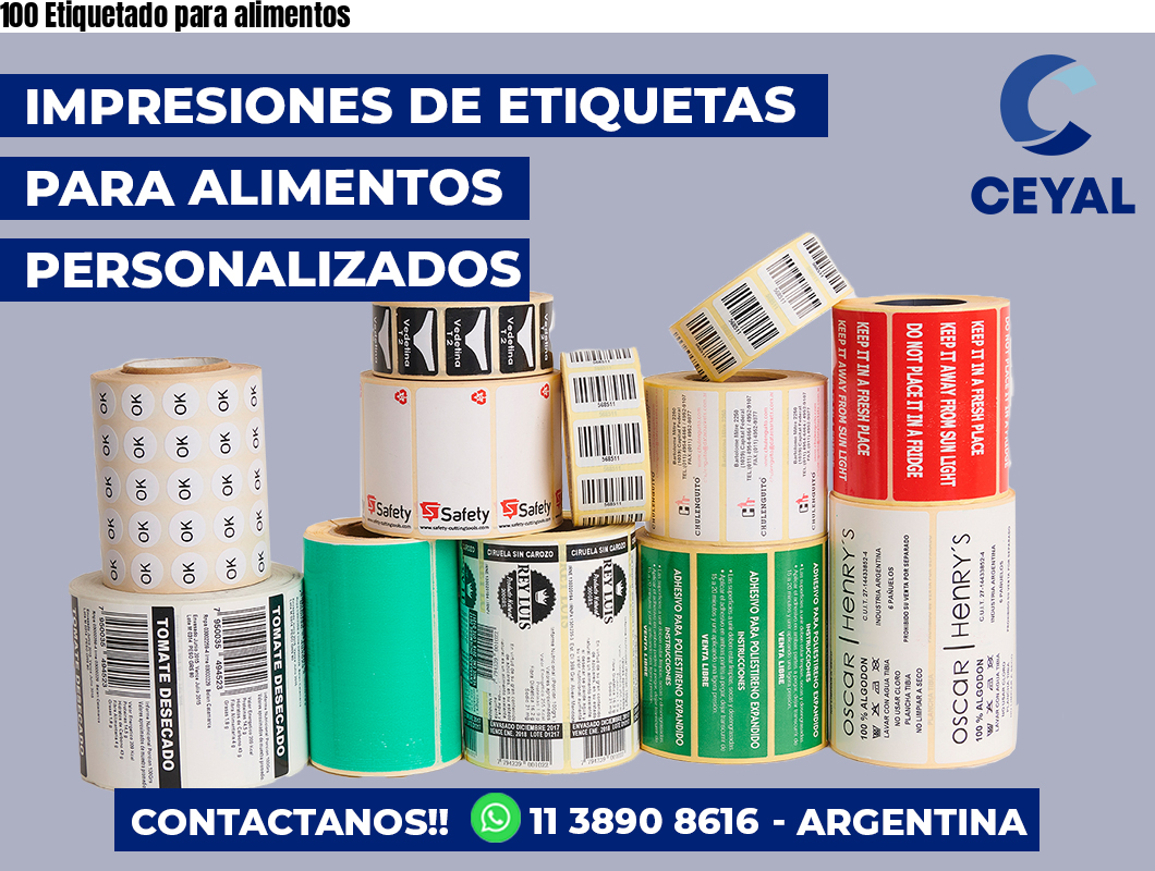 100 Etiquetado para alimentos