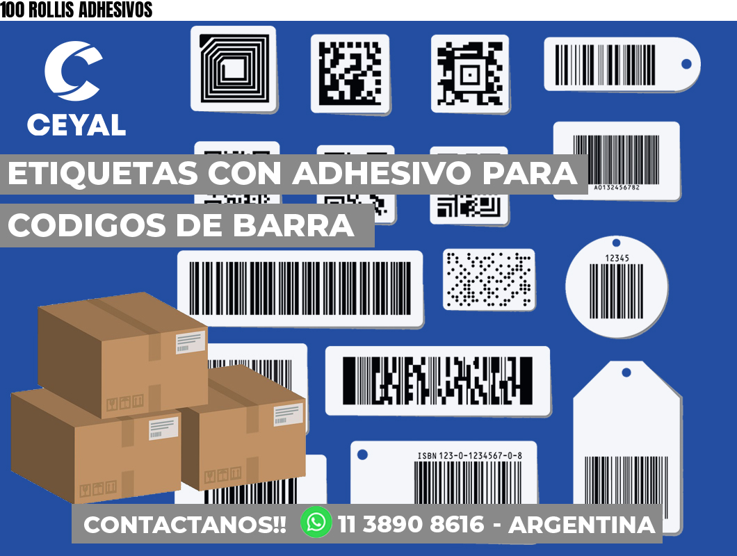 100 ROLLIS ADHESIVOS