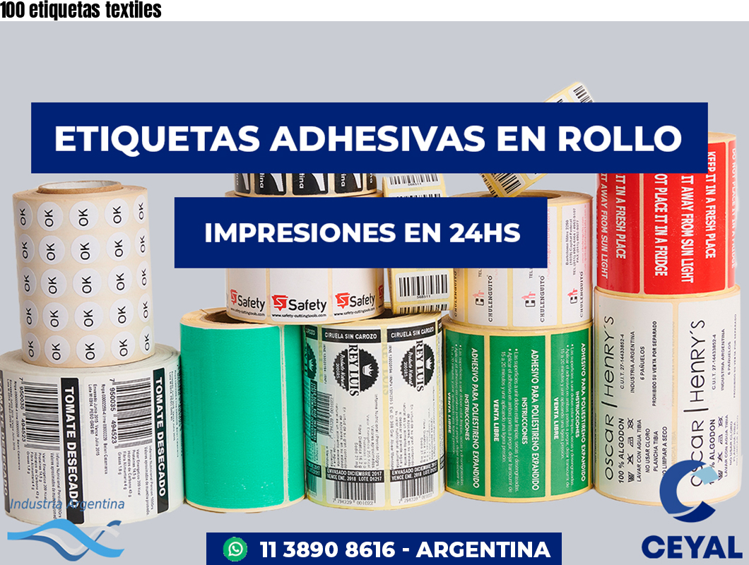 100 etiquetas textiles
