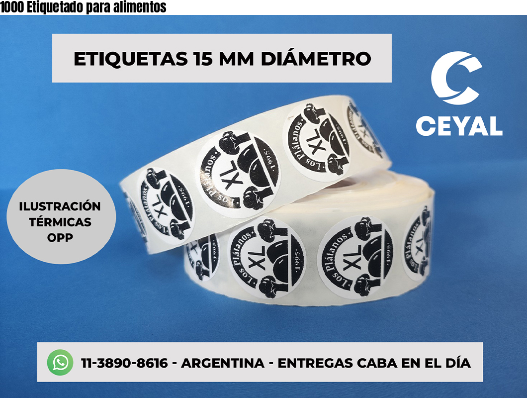 1000 Etiquetado para alimentos