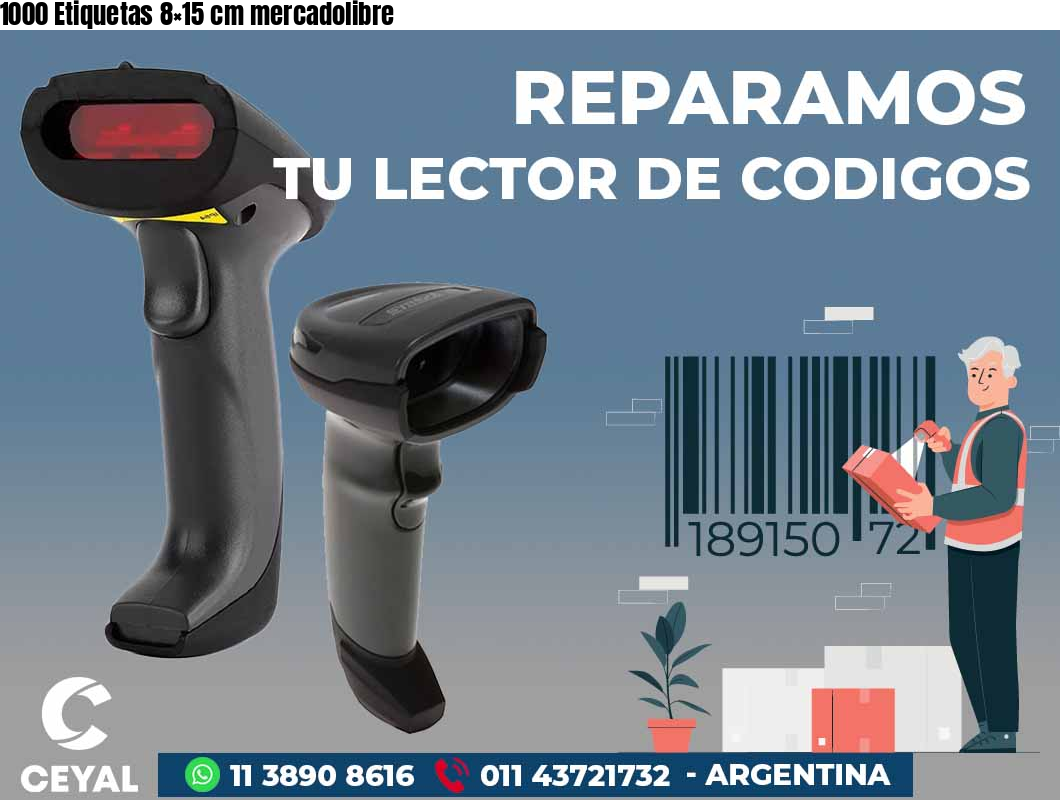 1000 Etiquetas 8×15 cm mercadolibre