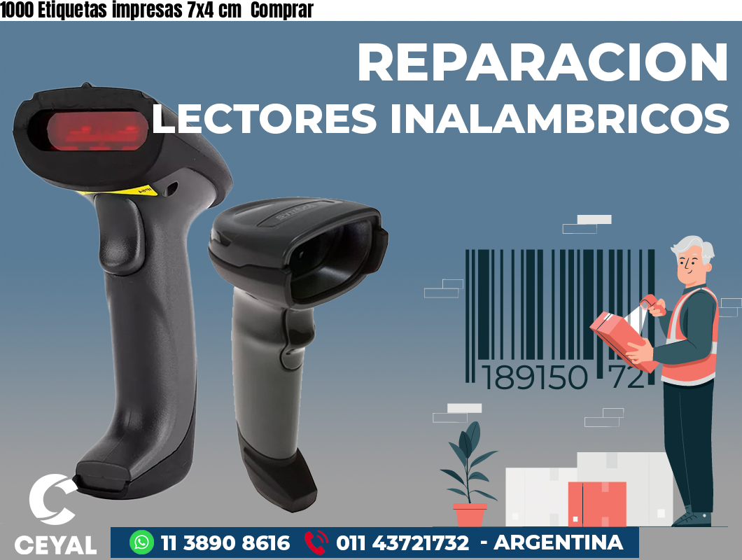 1000 Etiquetas impresas 7x4 cm  Comprar