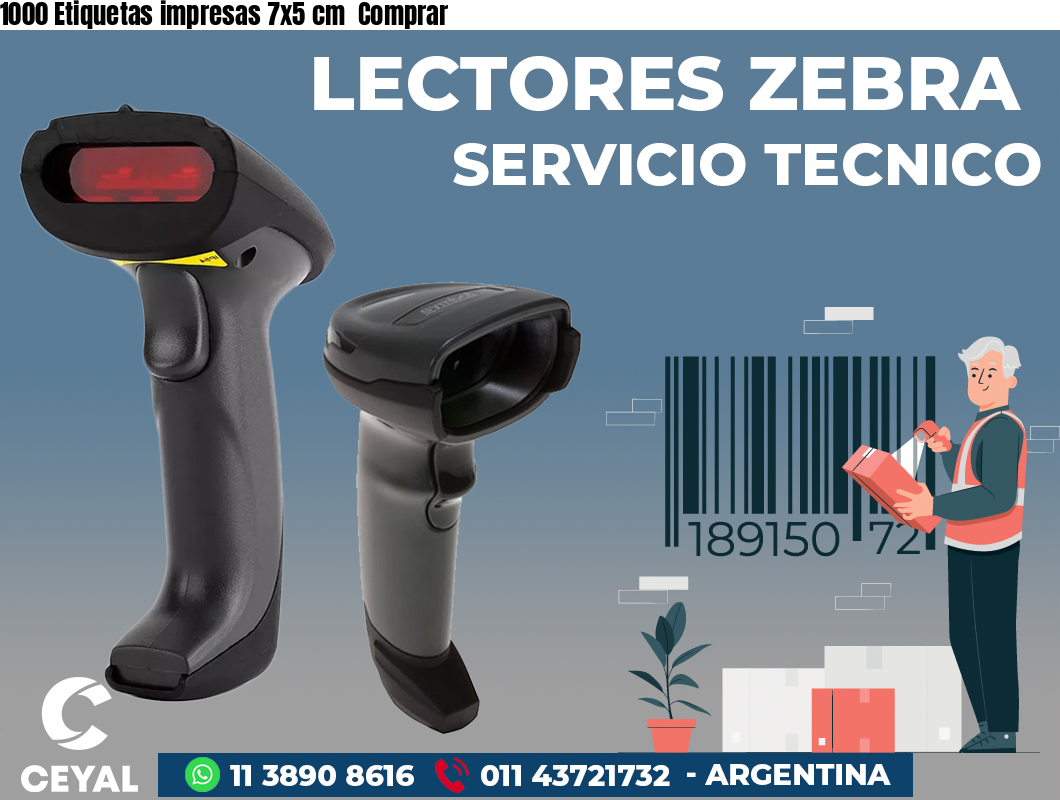 1000 Etiquetas impresas 7x5 cm  Comprar