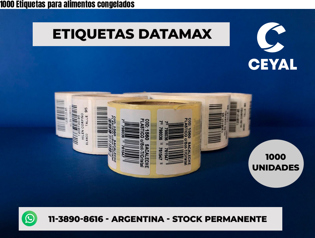 1000 Etiquetas para alimentos congelados