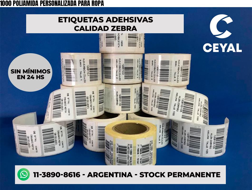 1000 POLIAMIDA PERSONALIZADA PARA ROPA