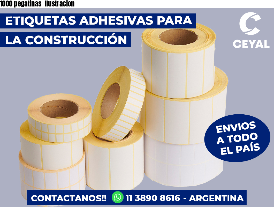 1000 pegatinas  Ilustracion