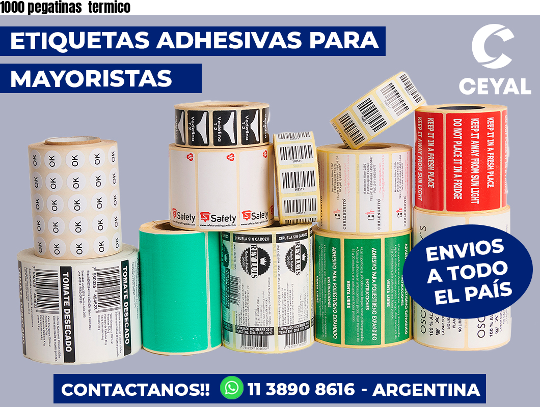 1000 pegatinas termico