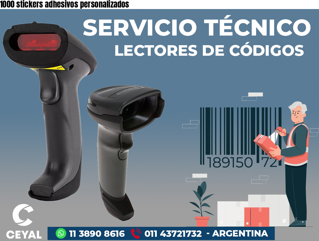 1000 stickers adhesivos personalizados
