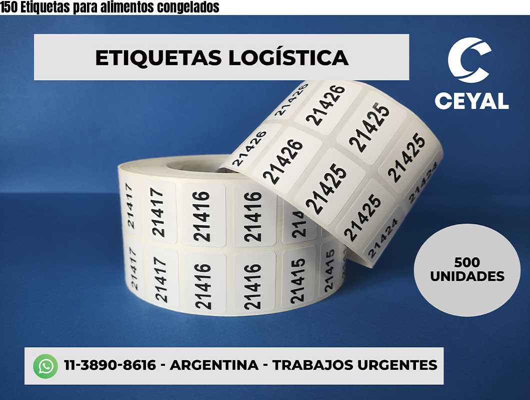 150 Etiquetas para alimentos congelados