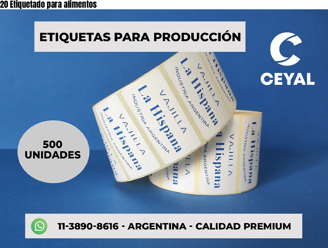 20 Etiquetado para alimentos