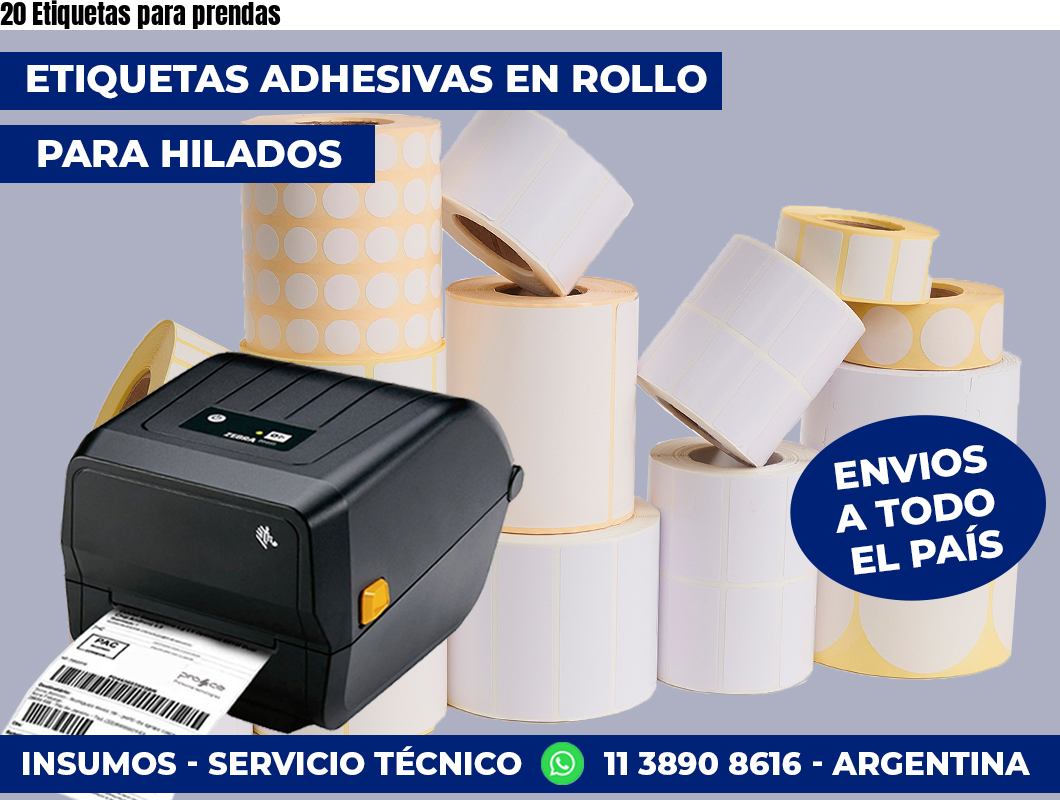 20 Etiquetas para prendas