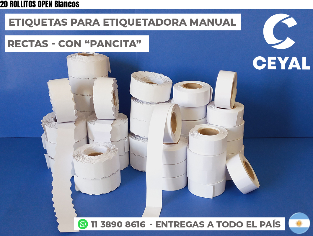 20 ROLLITOS OPEN Blancos