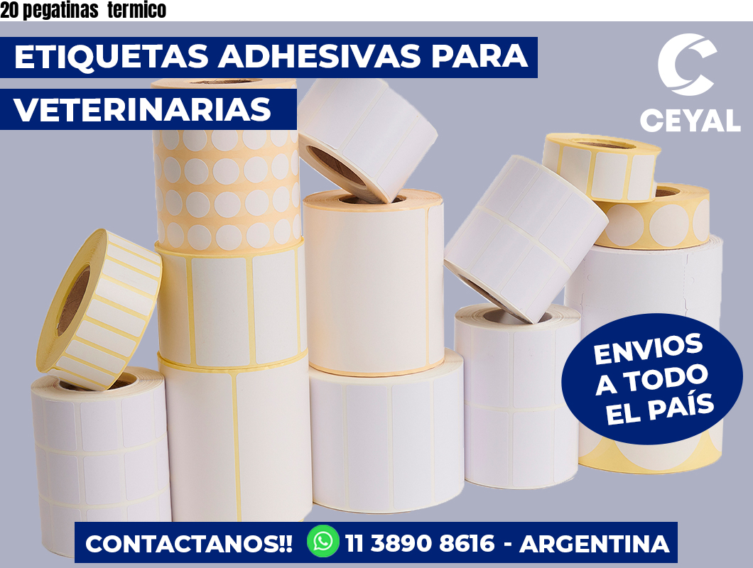 20 pegatinas termico