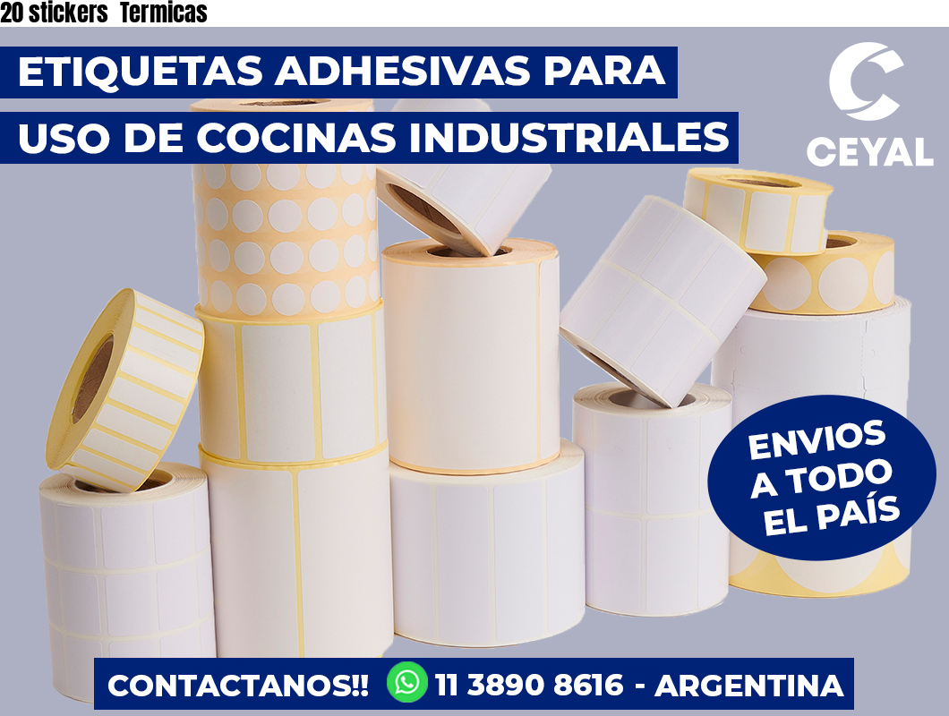 20 stickers Termicas