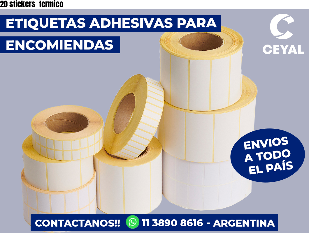 20 stickers termico