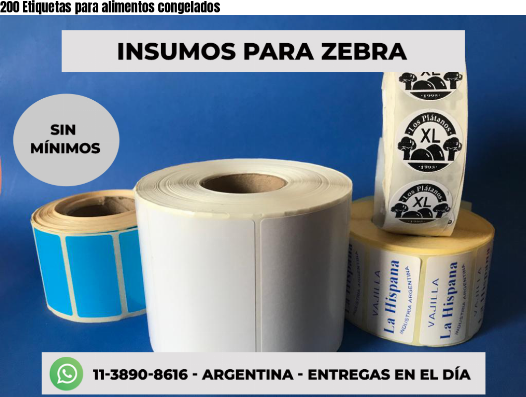 200 Etiquetas para alimentos congelados