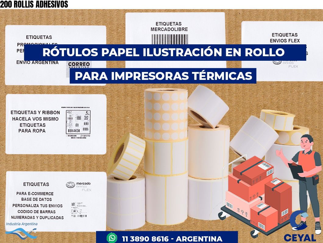 200 ROLLIS ADHESIVOS