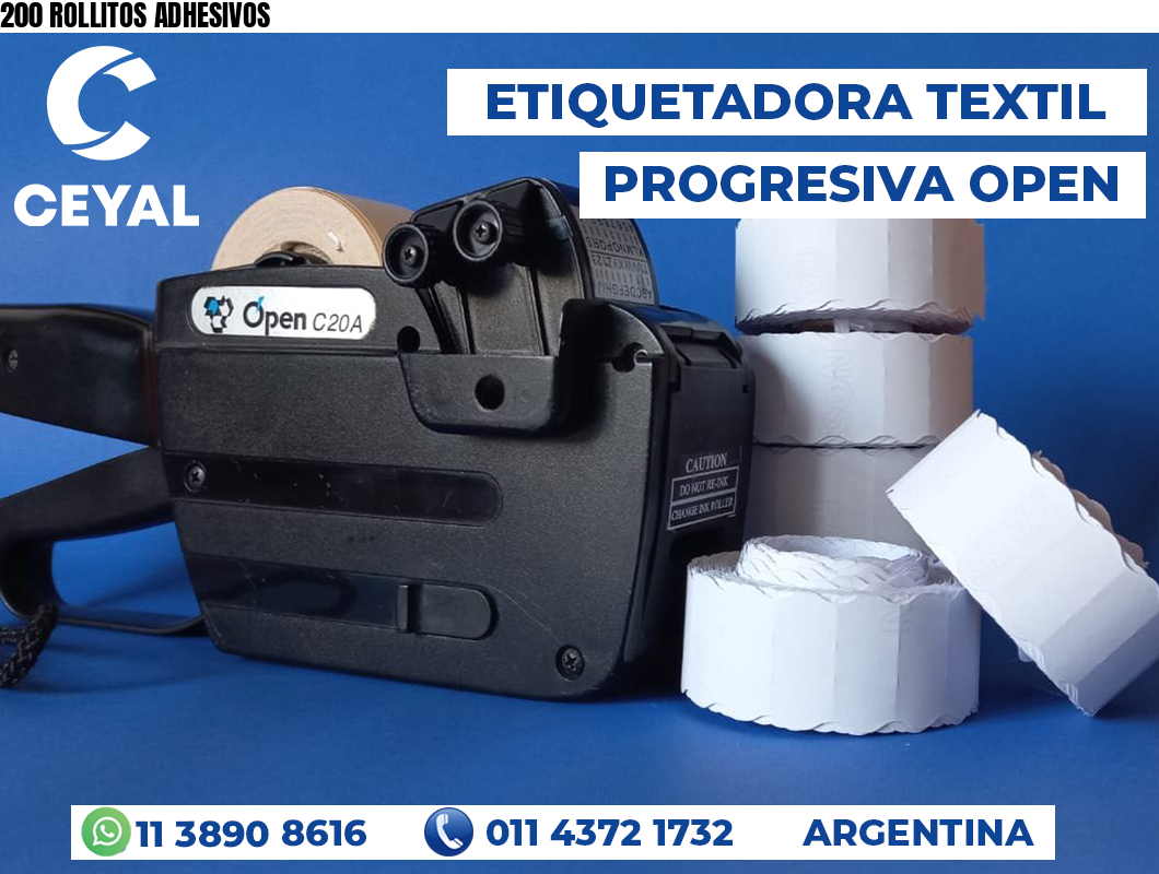200 ROLLITOS ADHESIVOS