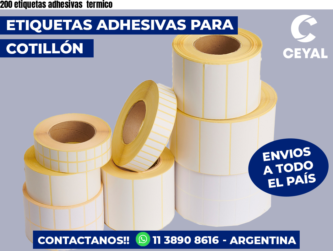 200 etiquetas adhesivas termico