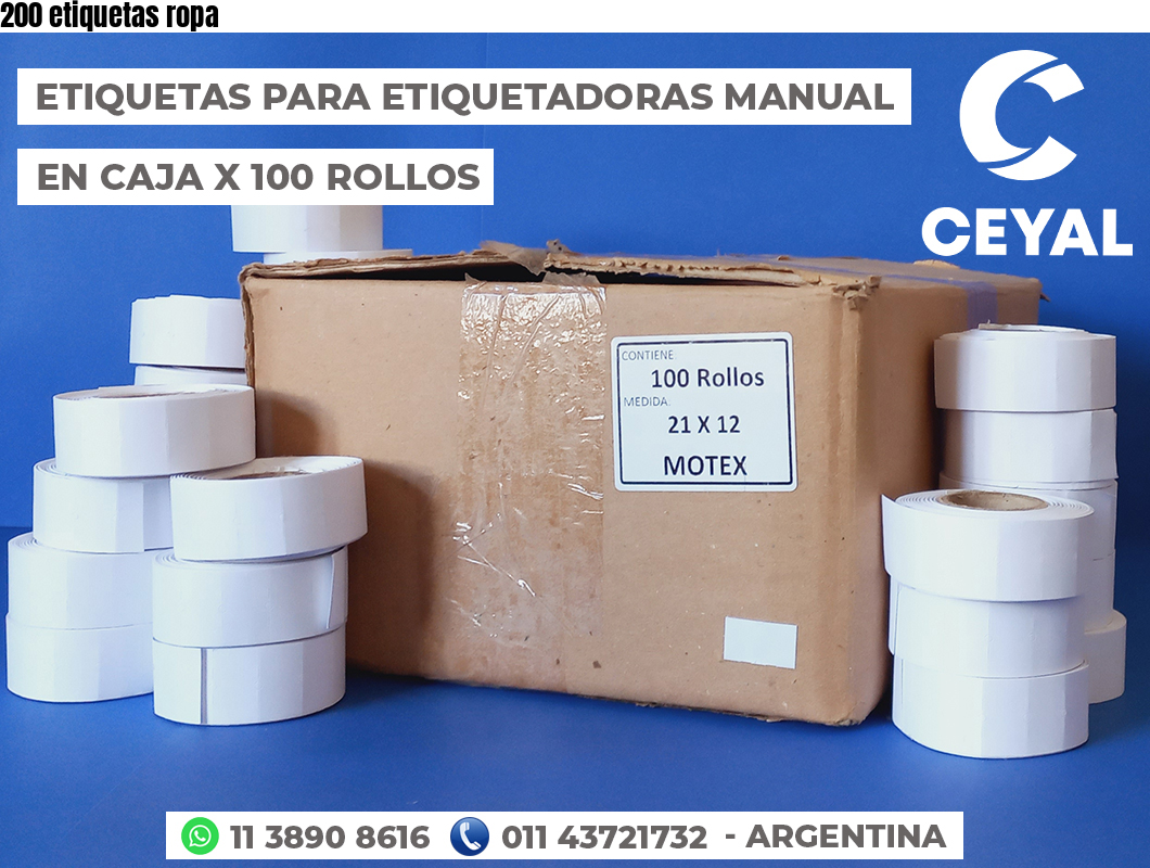 200 etiquetas ropa
