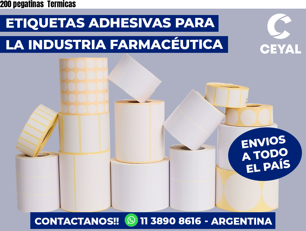 200 pegatinas Termicas