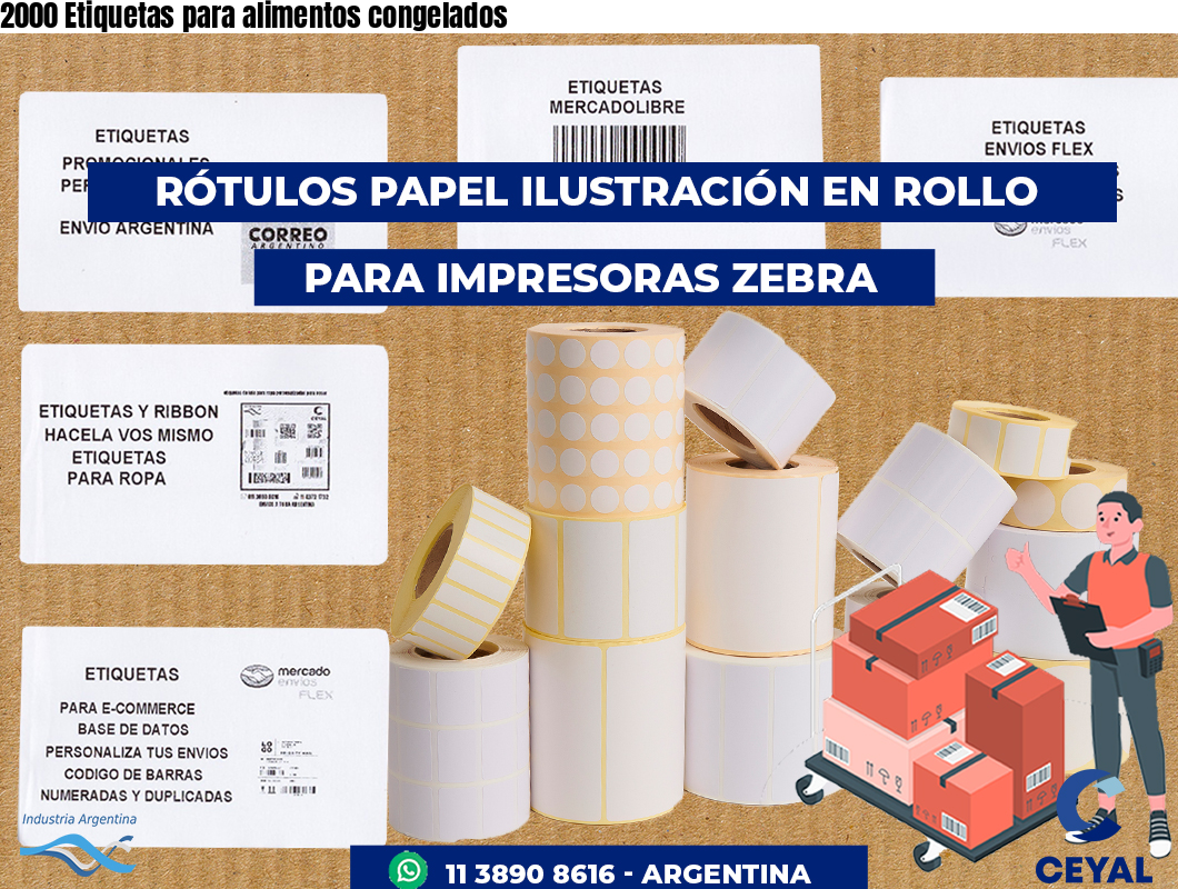 2000 Etiquetas para alimentos congelados