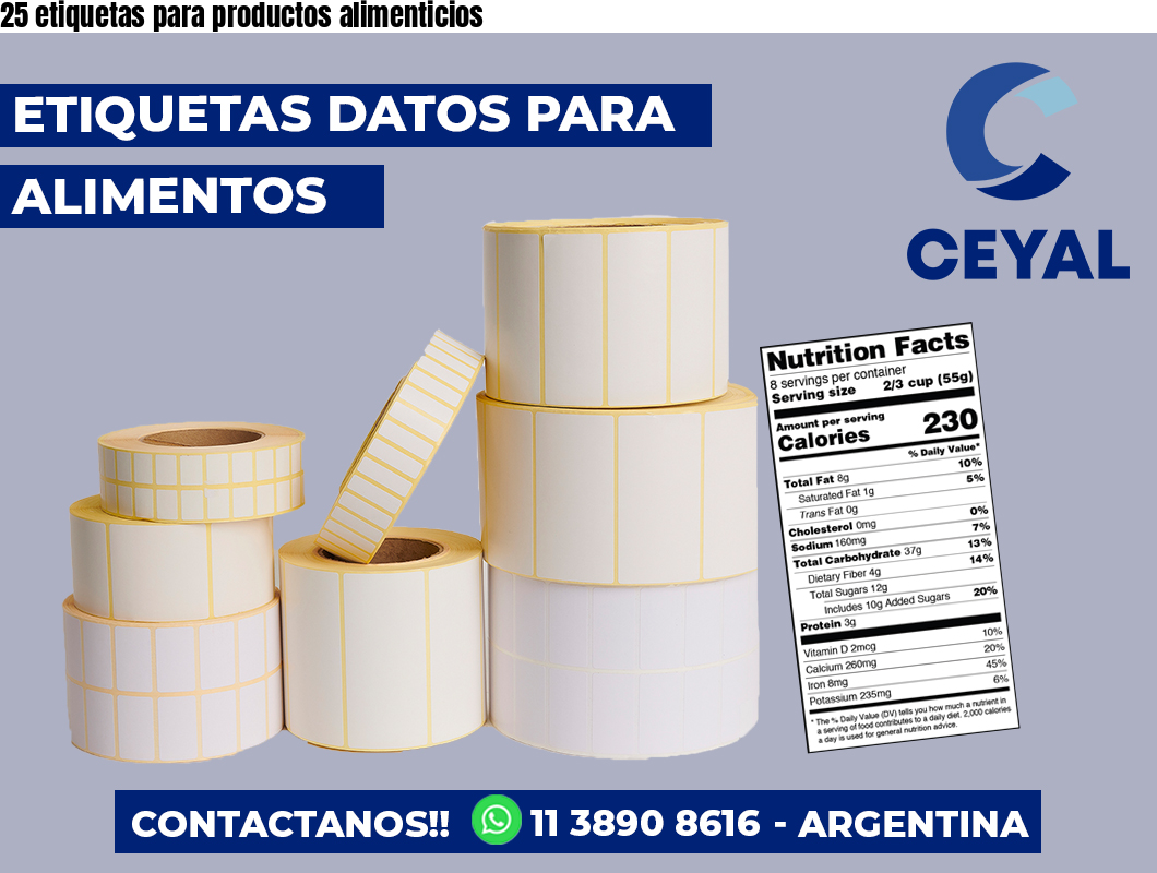 25 etiquetas para productos alimenticios