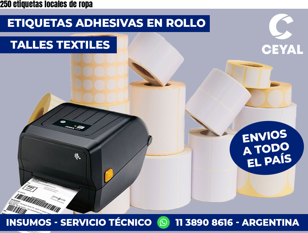 250 etiquetas locales de ropa