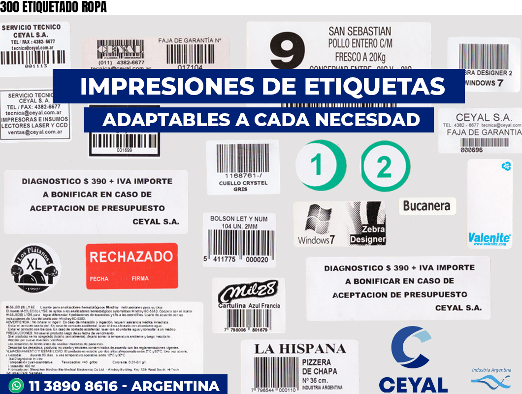 300 ETIQUETADO ROPA