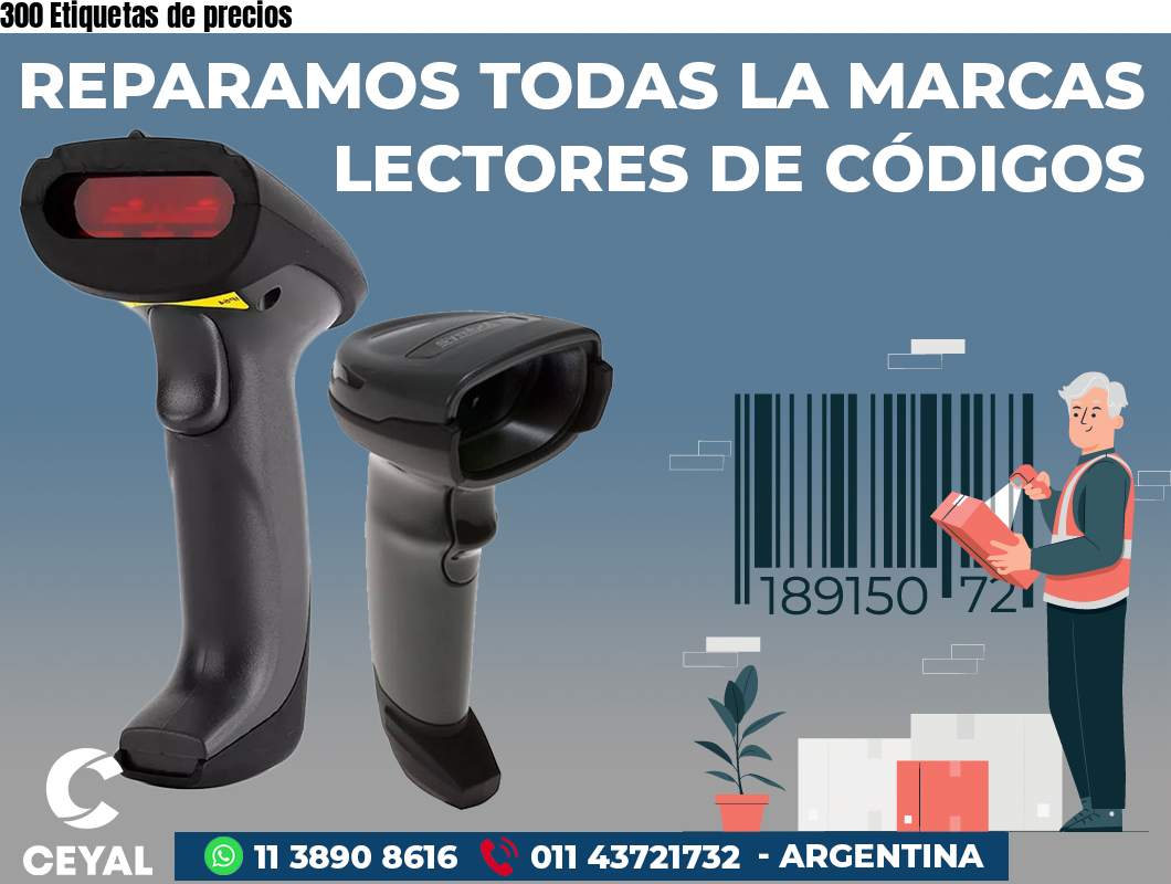 300 Etiquetas de precios